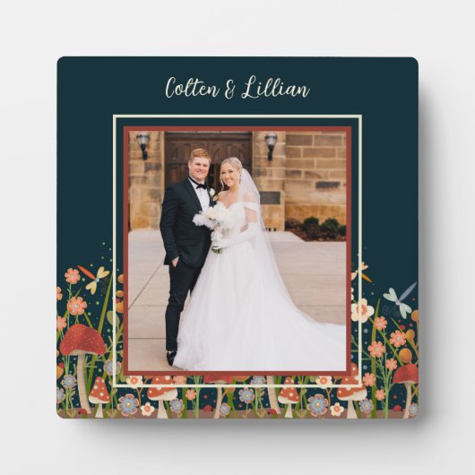 Foto für maßgeschneiderte Namen von Blütendrachens Fotoplatte (Vorderseite)