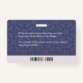 Foto für medizinisch-stationäre Krankenpfleger Ausweis (Rückseite)