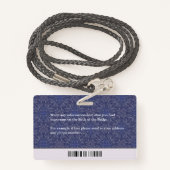 Foto für medizinisch-stationäre Krankenpfleger Ausweis (Rückseite mit Schlüsselband)