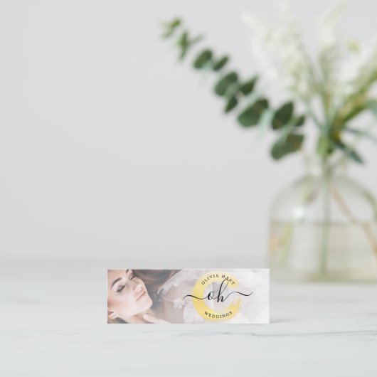 Foto für Minimalistische Farbschmalz mit benutzerd Mini Visitenkarte (Stehend Vorderseite)