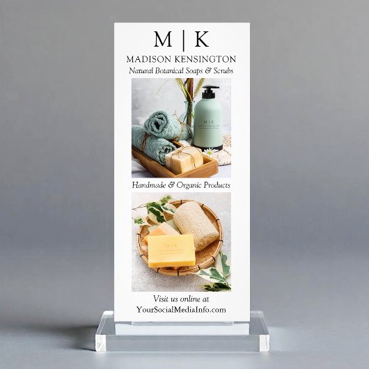 Foto für Minimalistische Monogramme oder Logos hin Werbekarte