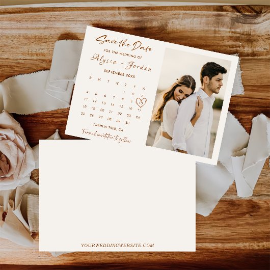 Foto für Minimalistische Save the Date Kalendervor Einladung