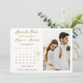 Foto für Minimalistische Save the Date Kalendervor Einladung (Stehend Vorderseite)