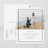 Foto für Minimalistische Schwarze Rahmen Save the  Postkarte (Vorne/Hinten)