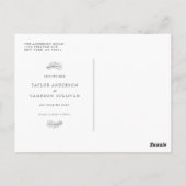 Foto für Minimalistische Schwarze Rahmen Save the  Postkarte (Rückseite)