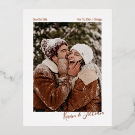 Foto für Minimalistische Signaturen Rette unser Da Folie Einladungspostkarte