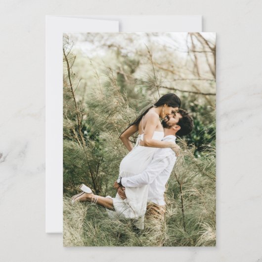 Foto für Minimalistisches Script QR Code Save The Date (Rückseite)