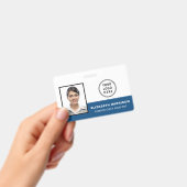Foto für Mitarbeiter-IDs - Barcode blau Ausweis (Handheld)