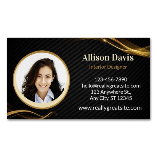 Foto für Mitarbeiter Magnetische Visitenkarte (Vorderseite)