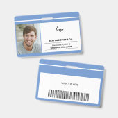 Foto für Mitarbeiter und Barcode-Vorlage Ausweis (Vorder- & Rückseite)