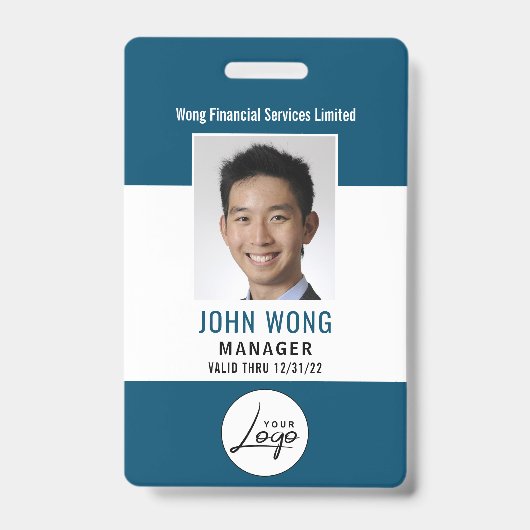 Foto für moderne Firmenlogos Ausweis (Vorderseite)