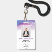 Foto für moderne Firmenlogos für Mitarbeiter Ausweis (Vorderseite mit Lanyard)