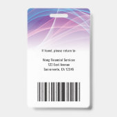 Foto für moderne Firmenlogos für Mitarbeiter Ausweis (Rückseite)