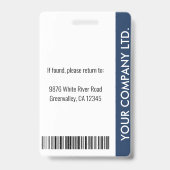 Foto für moderne Firmenlogos Mitarbeiter-ID Ausweis (Back)