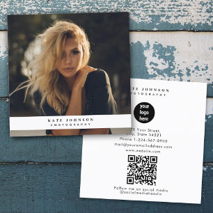 Foto für moderne Firmenlogos Quadratische Visitenkarte