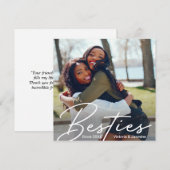 Foto für moderne Freundschaft Dankeskarte (Vorne/Hinten)