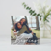 Foto für moderne Freundschaft Dankeskarte (Stehend Vorderseite)