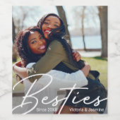 Foto für moderne Freundschaft Weinetikett (Einzelnes Label)