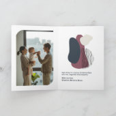 Foto für moderne geometrische Blume Feiertagskarte (Innenseite)