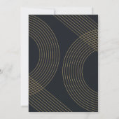Foto für moderne geometrische, konzentrische Bögen Einladung (Rückseite)