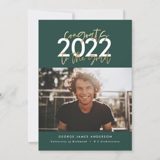 Foto für moderne, goldene Abschlüsse (Vorderseite)