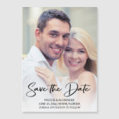 Foto für moderne handgeschriebene Verlobung Rett Magneteinladung (Vorderseite)