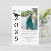 Foto für moderne Kalligrafie - Abschluss Einladung (Stehend Vorderseite)