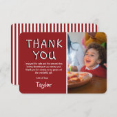 Foto für moderne Kinder Geburtstag | Dankeschön Ka Dankeskarte (Vorne/Hinten)