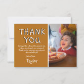 Foto für moderne Kinder Geburtstag | Dankeschön Ka Dankeskarte (Vorderseite)