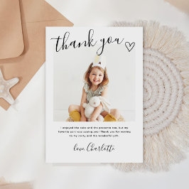 Foto für moderne Kinder Geburtstag Dankeskarte