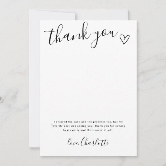 Foto für moderne Kinder Geburtstag Dankeskarte (Vorderseite)