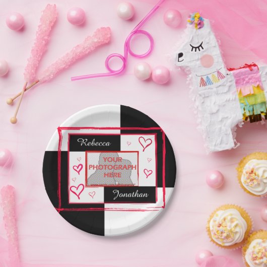 Foto für moderne Liebe Pappteller (Party)