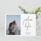 Foto für moderne Namen - Benutzerdefinierter QR-Co Einladung (Stehend Vorderseite)