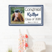 Foto für Navy und White School Colors Banner (Insitu)