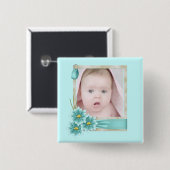 Foto für neue Babys - Ankündigung Button (Vorne & Hinten)