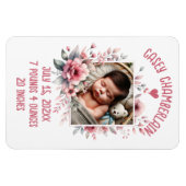 Foto für Neugeborene Aquarellblume Magnet (Horizontal)