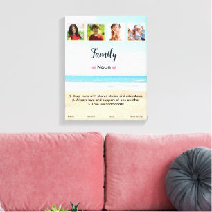 Foto für niedliche benutzerdefinierte Familie Leinwanddruck