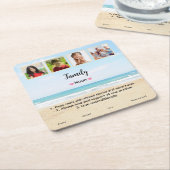 Foto für niedliche benutzerdefinierte Familie Rechteckiger Pappuntersetzer (angewinkelt)