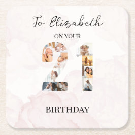 Foto für niedliche benutzerdefinierte Familie Rechteckiger Pappuntersetzer