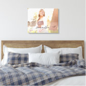 Foto für niedliche Bow-Signatur Leinwanddruck (Insitu (Schlafzimmer))