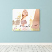 Foto für niedliche Bow-Signatur Leinwanddruck (Insitu (Holzboden))