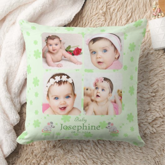 Foto für Niedliche grüne Babynamen Kissen (Decke)