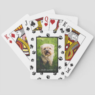 Foto für niedliche schwarze Paw-Drucke Spielkarten