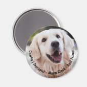 Foto für niedliche Wangen-Sentimental-Hunde-Namen- Magnet (Vorderseite/Rückseite)