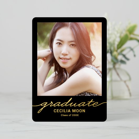 Foto für opulente Foil-Abschluss Folieneinladung (Stehend vorne)