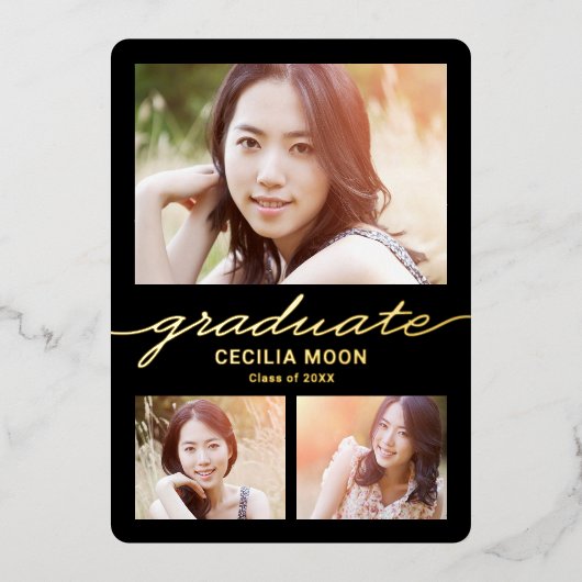 Foto für opulente Foil-Abschluss Folieneinladung (Vorderseite)