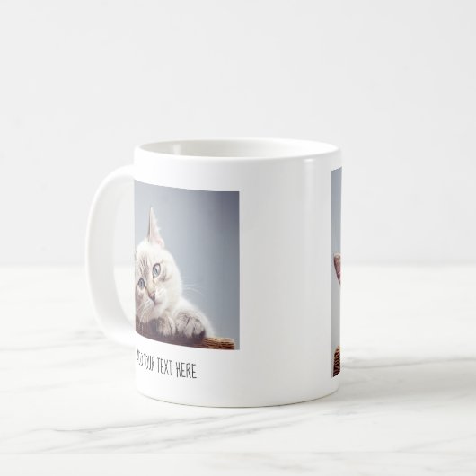 Foto für personalisierte Begleiter und Text Kaffeetasse (Vorderseite Links)
