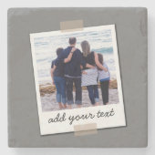 Foto für personalisierte Familie und benutzerdefin Steinuntersetzer (Vorderseite)