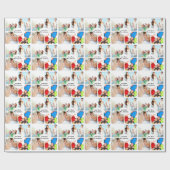 Foto für personalisierte Familienferien Geschenkpapier (Flach)