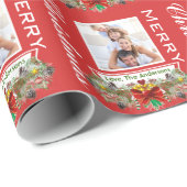 Foto für personalisierte Familienferien Geschenkpapier (Rolleneckpunkt)